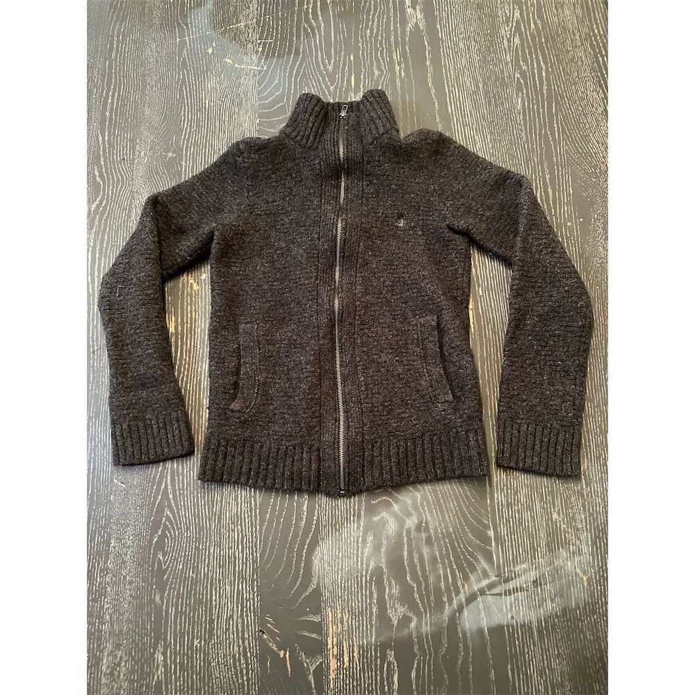 Original Penguin Men's Full-Zip Cardigan Sweater Gray Size S